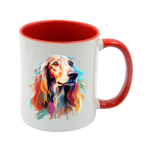 Mug - 11oz - Saluki in vibrant watercolours