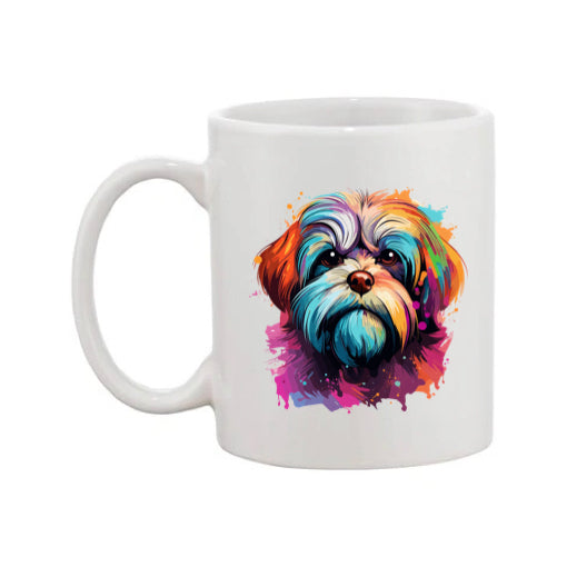 Mug - 11oz - Shih Tzu in vibrant watercolours 1
