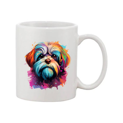 Mug - 11oz - Shih Tzu in vibrant watercolours 1