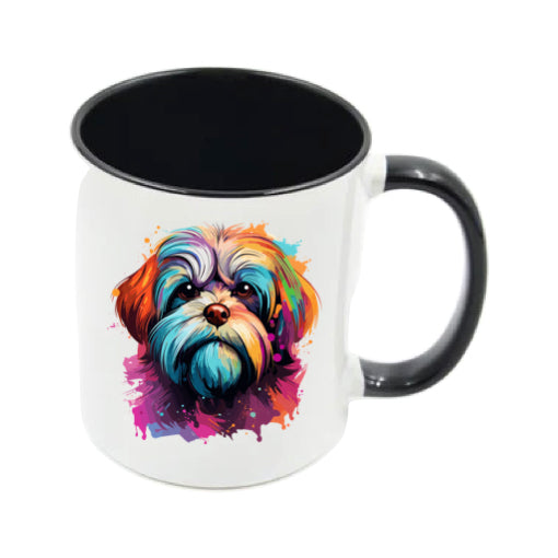 Mug - 11oz - Shih Tzu in vibrant watercolours 1