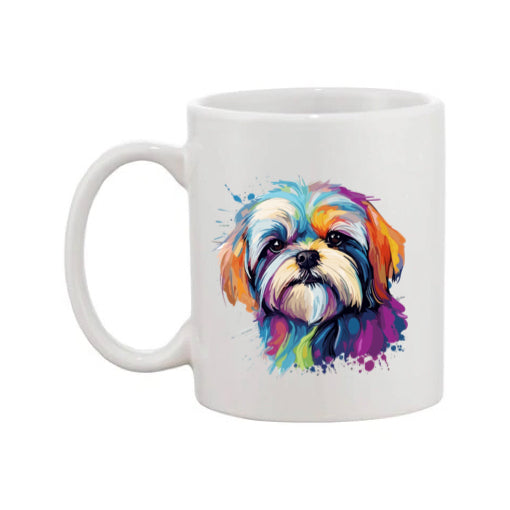 Mug - 11oz - Shih Tzu in vibrant watercolours 2