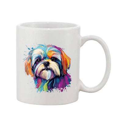 Mug - 11oz - Shih Tzu in vibrant watercolours 2
