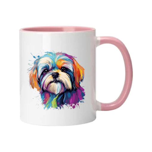 Mug - 11oz - Shih Tzu in vibrant watercolours 2