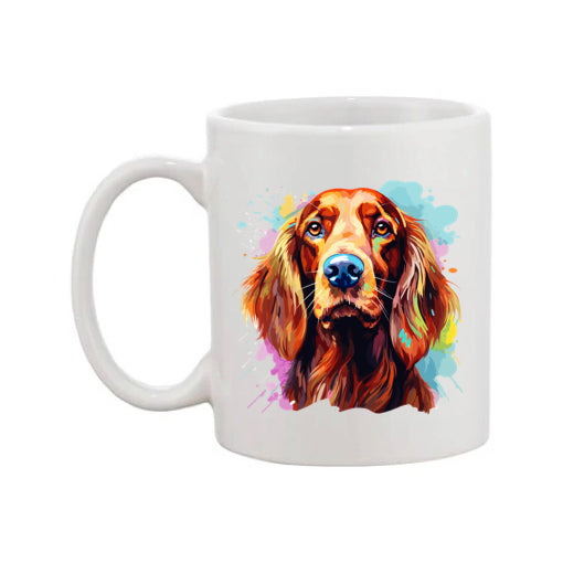 Mug - 11oz - Irish Setter in vibrant watercolours 1