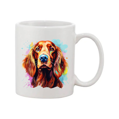 Mug - 11oz - Irish Setter in vibrant watercolours 1