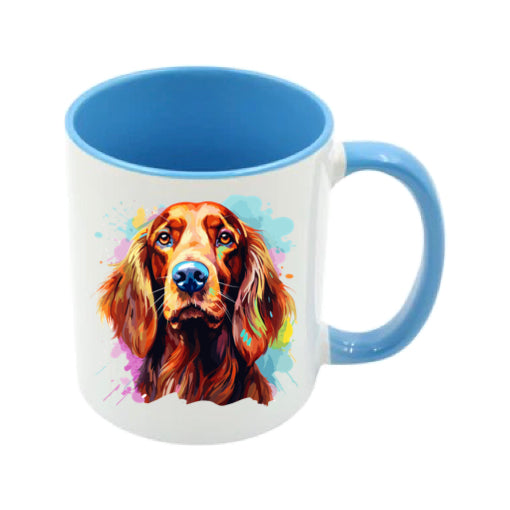 Mug - 11oz - Irish Setter in vibrant watercolours 1