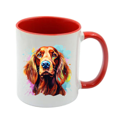 Mug - 11oz - Irish Setter in vibrant watercolours 1