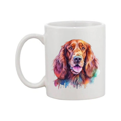 Mug - 11oz - Irish Setter in vibrant watercolours 2