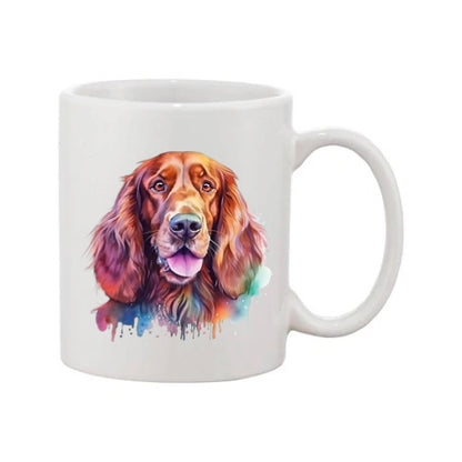 Mug - 11oz - Irish Setter in vibrant watercolours 2