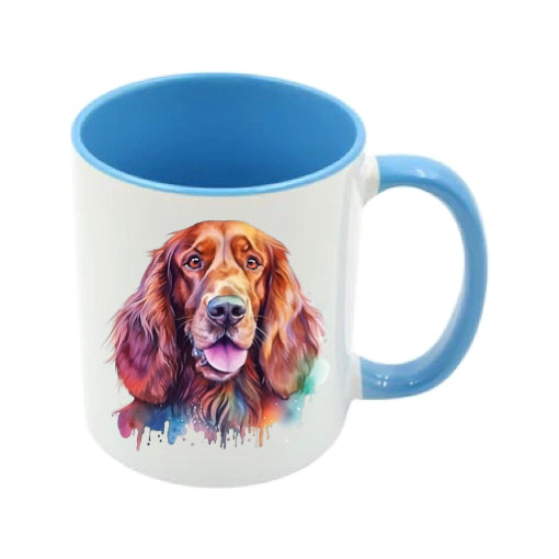 Mug - 11oz - Irish Setter in vibrant watercolours 2