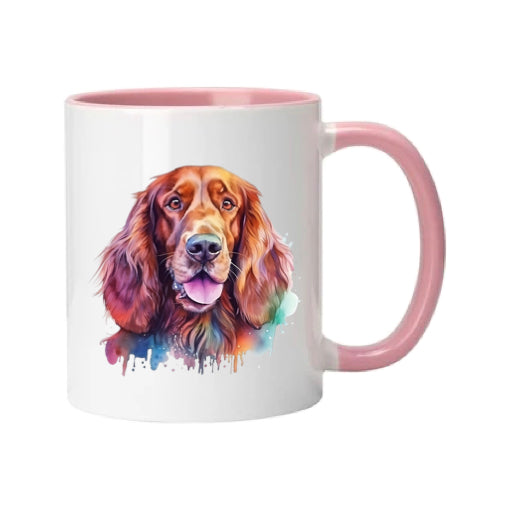 Mug - 11oz - Irish Setter in vibrant watercolours 2