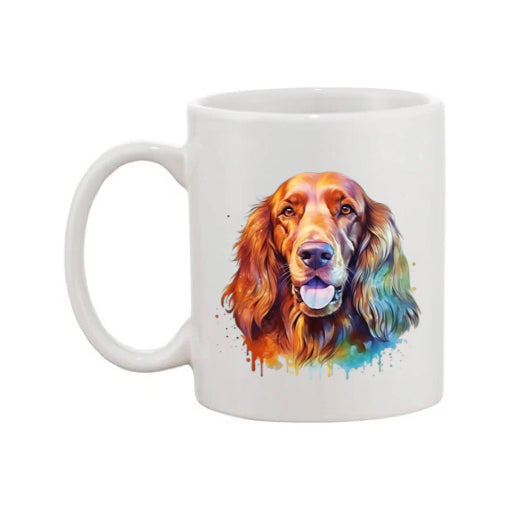 Mug - 11oz - Irish Setter in vibrant watercolours 3