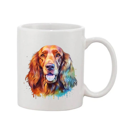 Mug - 11oz - Irish Setter in vibrant watercolours 3