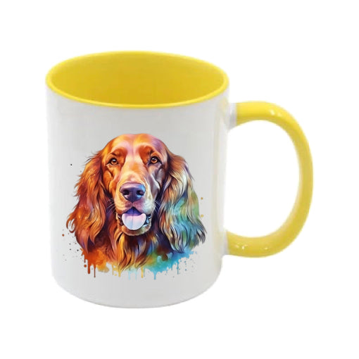 Mug - 11oz - Irish Setter in vibrant watercolours 3