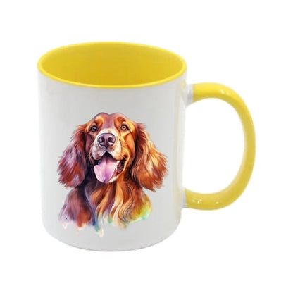 Mug - 11oz - Irish Setter in vibrant watercolours 4