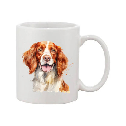 Mug - 11oz - Irish Red & White Setter in vibrant watercolours 1