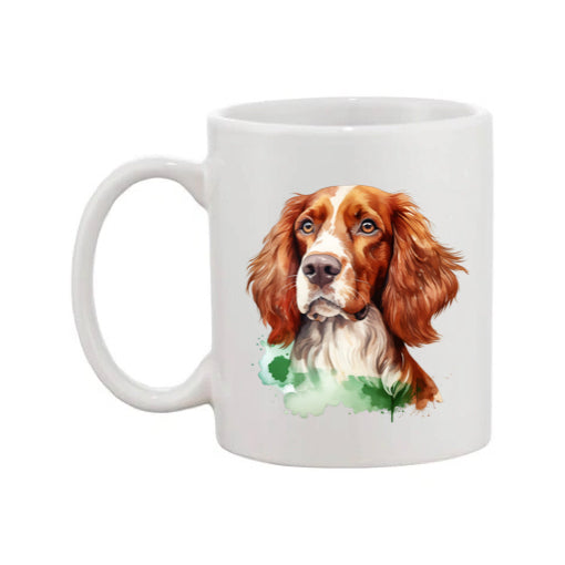 Mug - 11oz - Irish Red & White Setter in vibrant watercolours 2