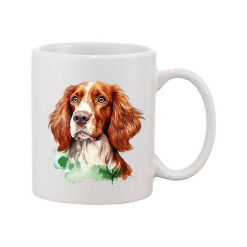 Mug - 11oz - Irish Red & White Setter in vibrant watercolours 2