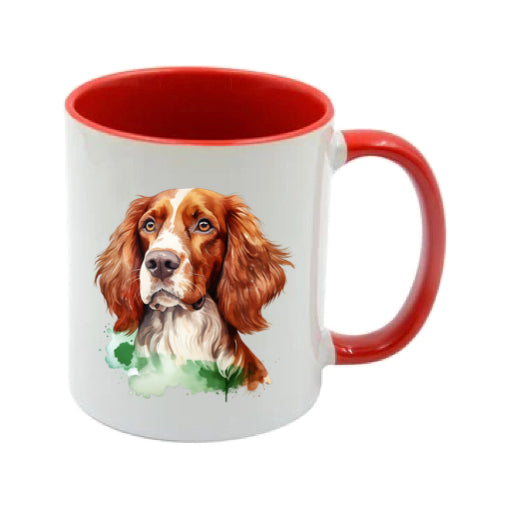 Mug - 11oz - Irish Red & White Setter in vibrant watercolours 2