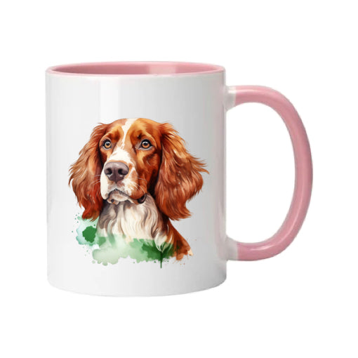 Mug - 11oz - Irish Red & White Setter in vibrant watercolours 2