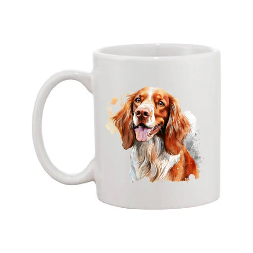 Mug - 11oz - Irish Red & White Setter in vibrant watercolours 3