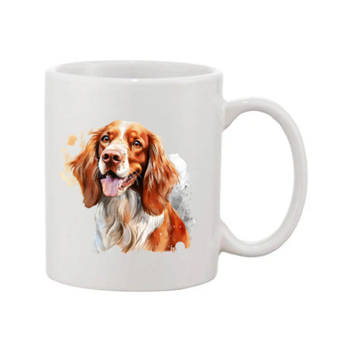 Mug - 11oz - Irish Red & White Setter in vibrant watercolours 3