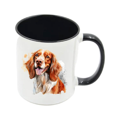 Mug - 11oz - Irish Red & White Setter in vibrant watercolours 3