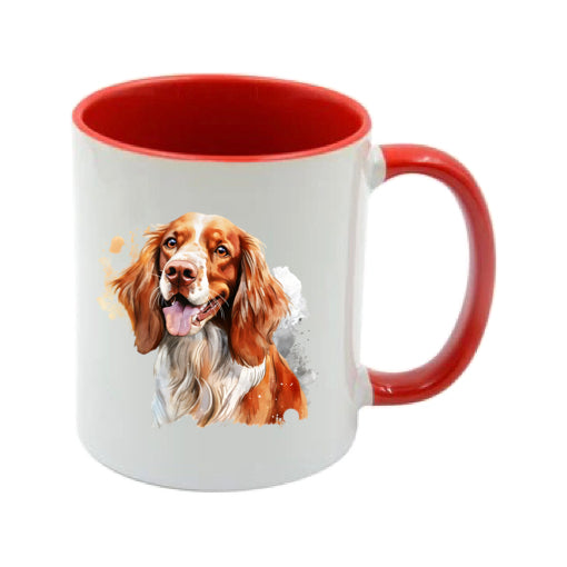 Mug - 11oz - Irish Red & White Setter in vibrant watercolours 3