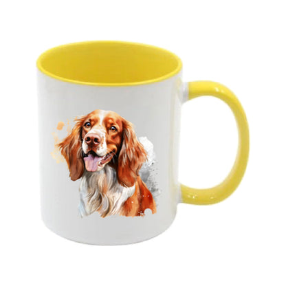 Mug - 11oz - Irish Red & White Setter in vibrant watercolours 3