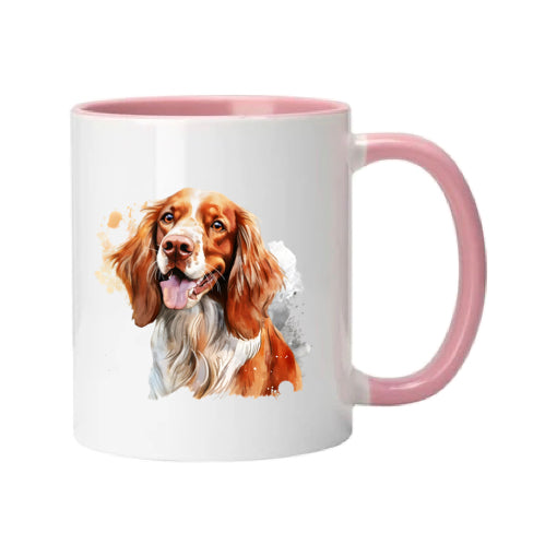 Mug - 11oz - Irish Red & White Setter in vibrant watercolours 3