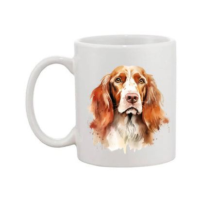 Mug - 11oz - Irish Red & White Setter in vibrant watercolours 4
