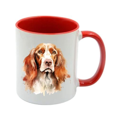 Mug - 11oz - Irish Red & White Setter in vibrant watercolours 4