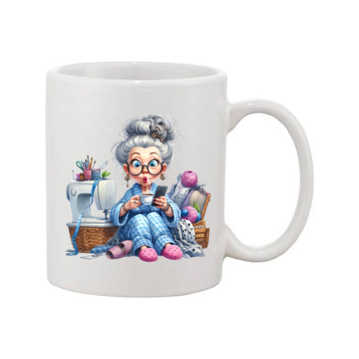 Mug - 11oz - Funny Crafting Grandma 12