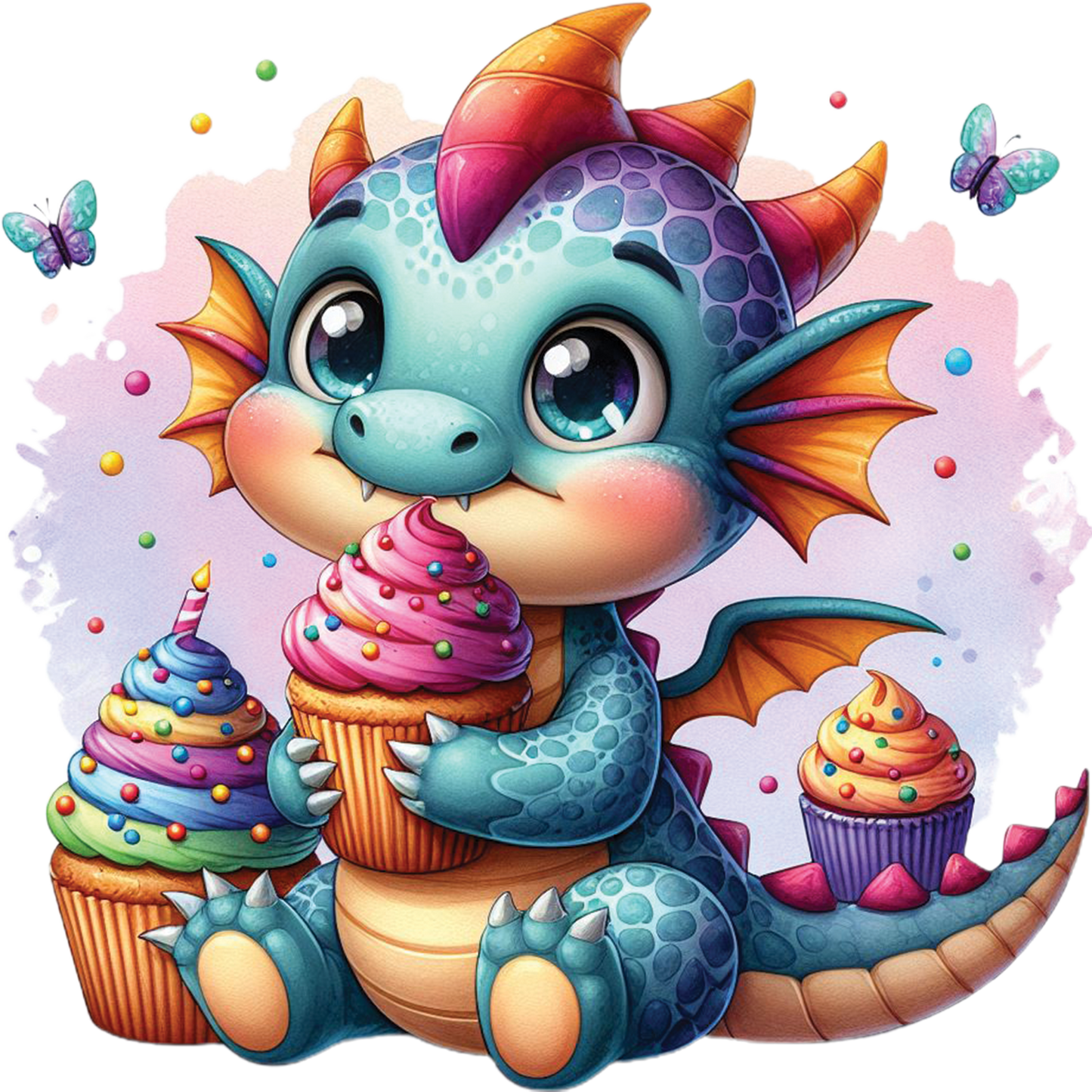 Kids - Baby Dragons with Sweet Treats - Images x28