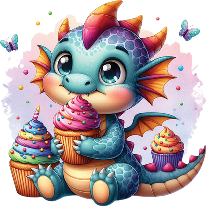 Kids - Baby Dragons with Sweet Treats - Images x28