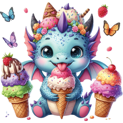 Kids - Baby Dragons with Sweet Treats - Images x28