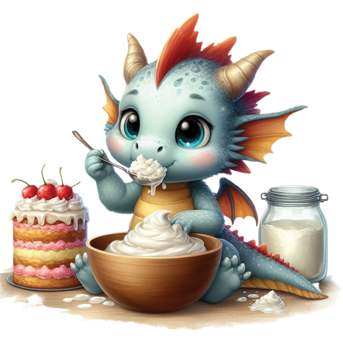 Kids - Baby Dragons with Sweet Treats - Images x28
