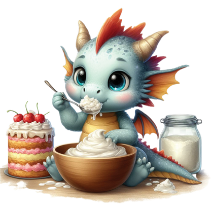 Kids - Baby Dragons with Sweet Treats - Images x28