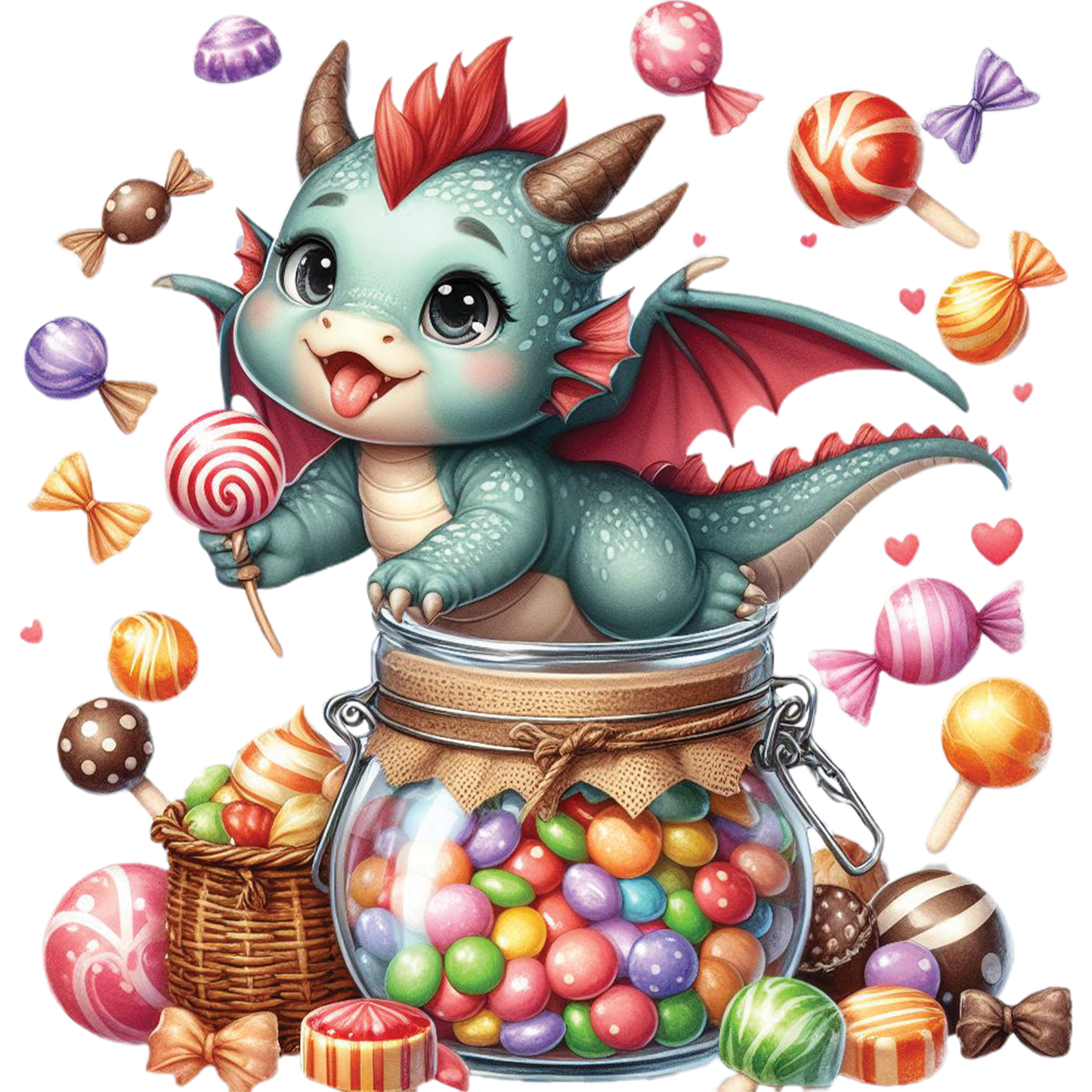 Kids - Baby Dragons with Sweet Treats - Images x28