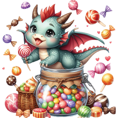 Kids - Baby Dragons with Sweet Treats - Images x28