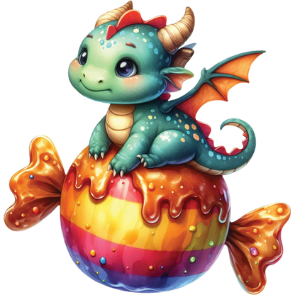 Kids - Baby Dragons with Sweet Treats - Images x28