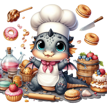 Kids - Baby Dragons with Sweet Treats - Images x28