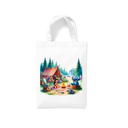 Small White Cotton Tote Bags 2.5ltr - Lilo & Stitch for Children
