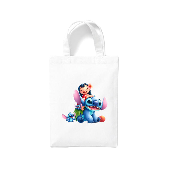 Small White Cotton Tote Bags 2.5ltr - Lilo & Stitch for Children