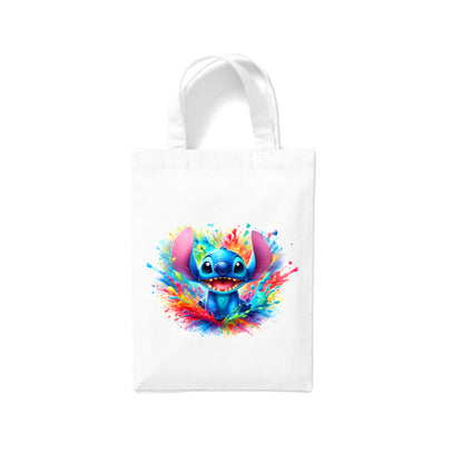 Small White Cotton Tote Bags 2.5ltr - Lilo & Stitch for Children