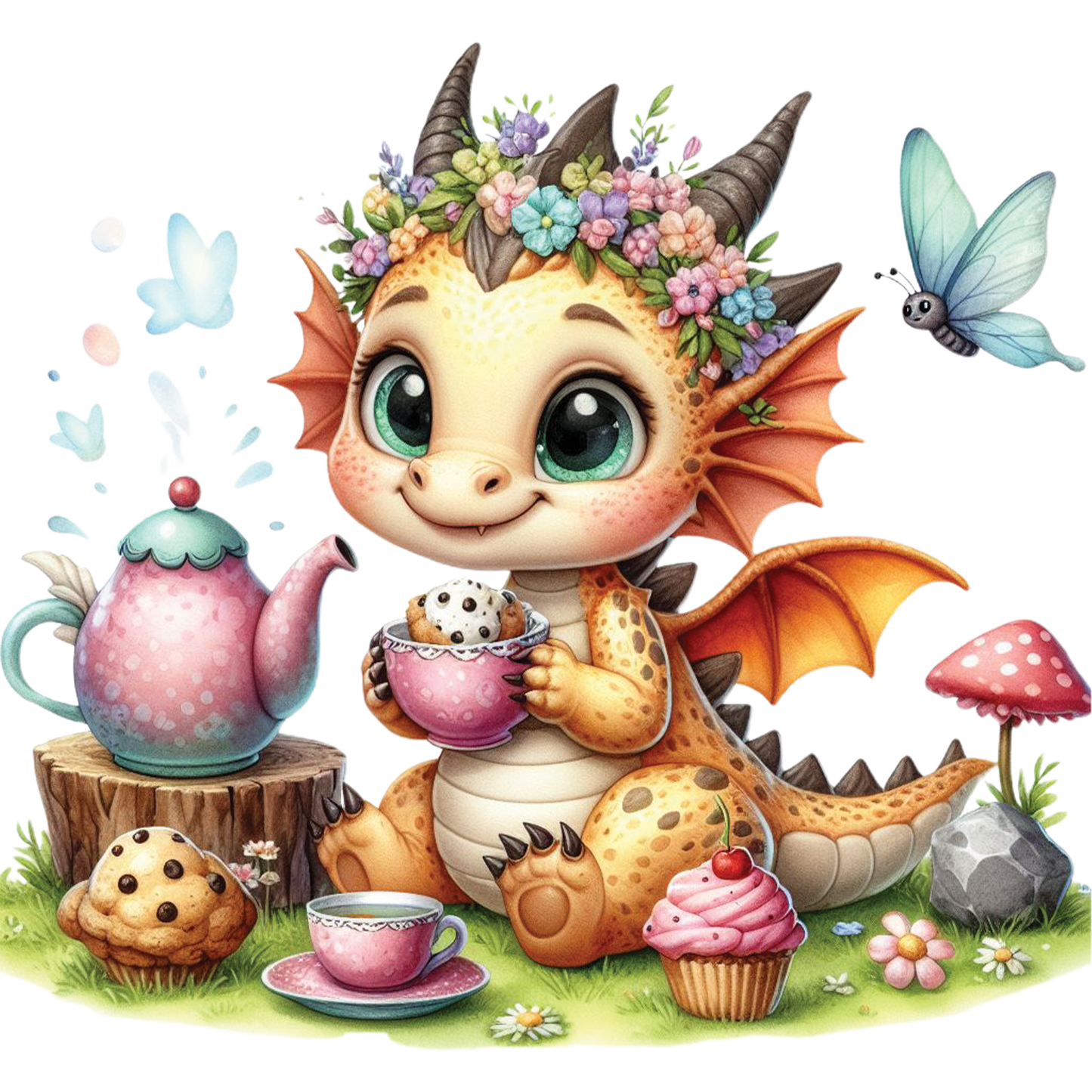 Kids - Baby Dragons with Sweet Treats - Images x28