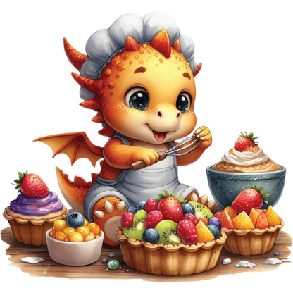 Kids - Baby Dragons with Sweet Treats - Images x28