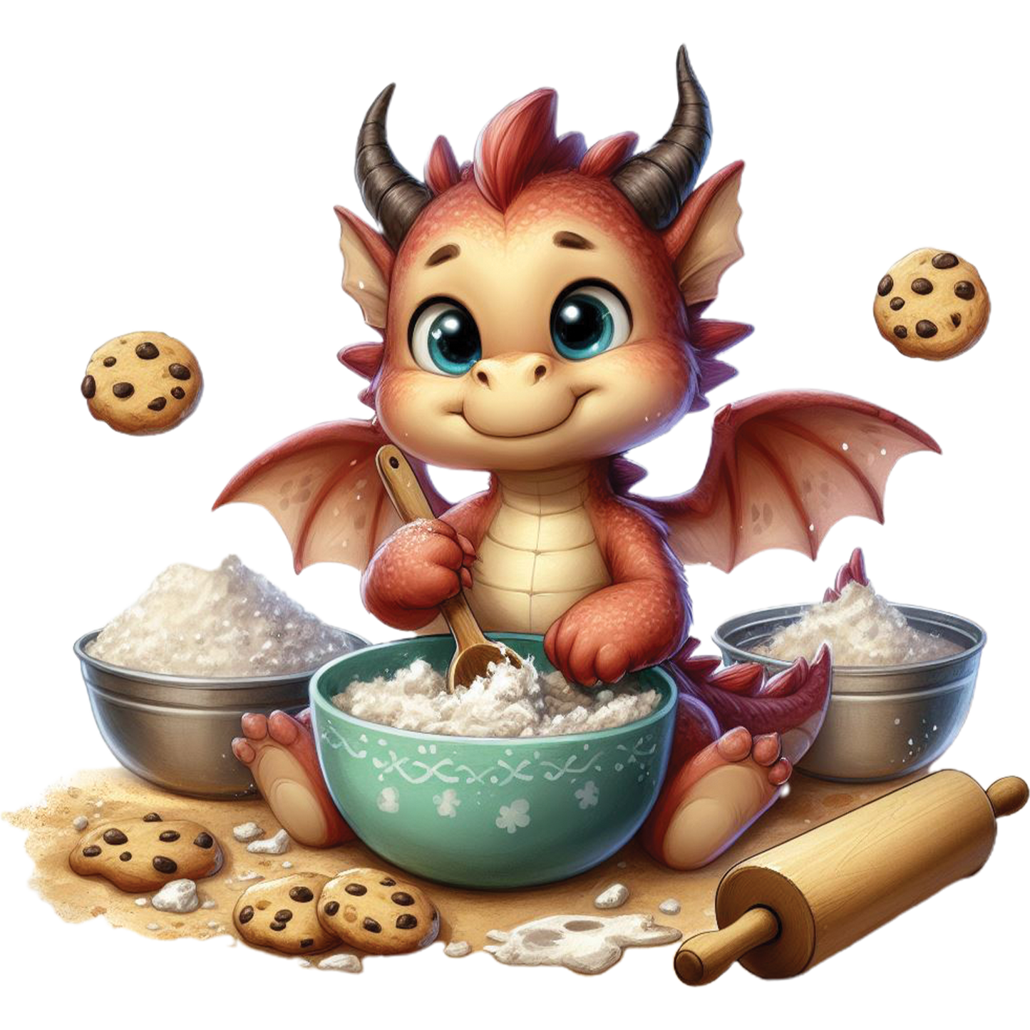 Kids - Baby Dragons with Sweet Treats - Images x28