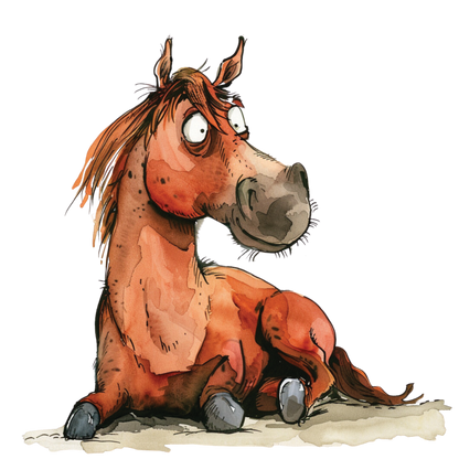 Kids - Horses - 12x cartoon images
