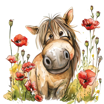 Kids - Horses - 12x cartoon images